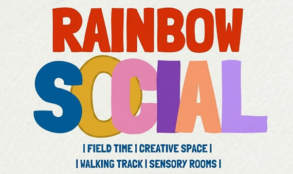 Rainbow Social event graphic